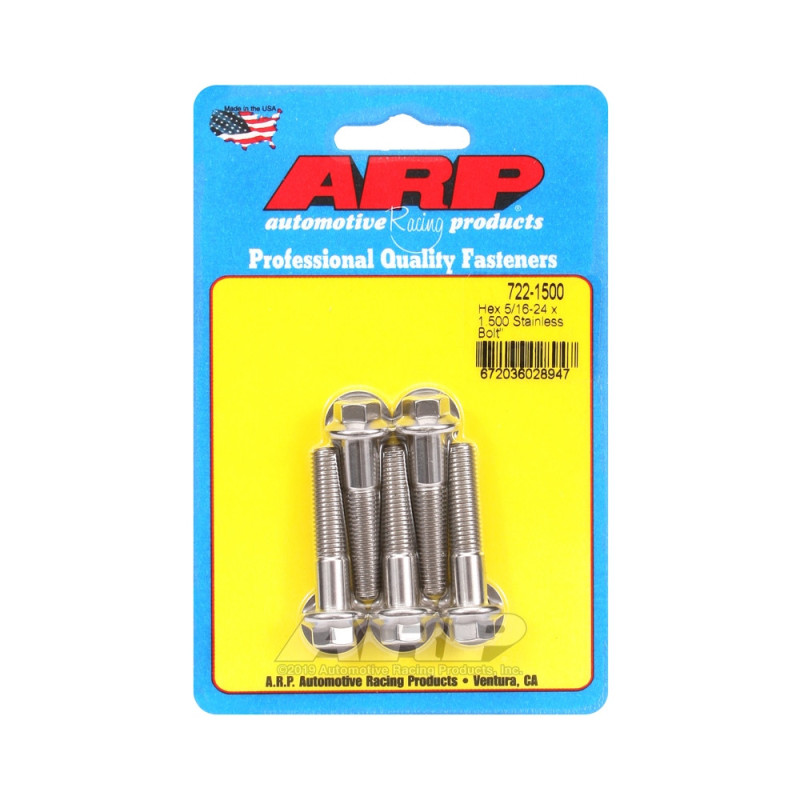 Șuruburi și piulițe universale ARP 5/16-24 – Șuruburi hexagonale din oțel inoxidabil x5 - ARP-722-1500 - 722-1500 - 3666618198484